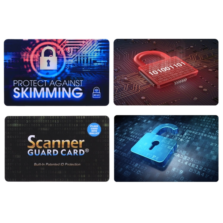 100 PCS Scanner Guard Card RFID Blocking Card, Built-in Patented ID Protection 100 PCS Scanner Guard Card RFID Blocking Card, Built-in Patented ID Protection